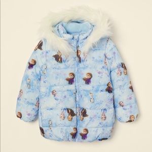 Girls H&M Frozen jacket with detachable hood, size 10
